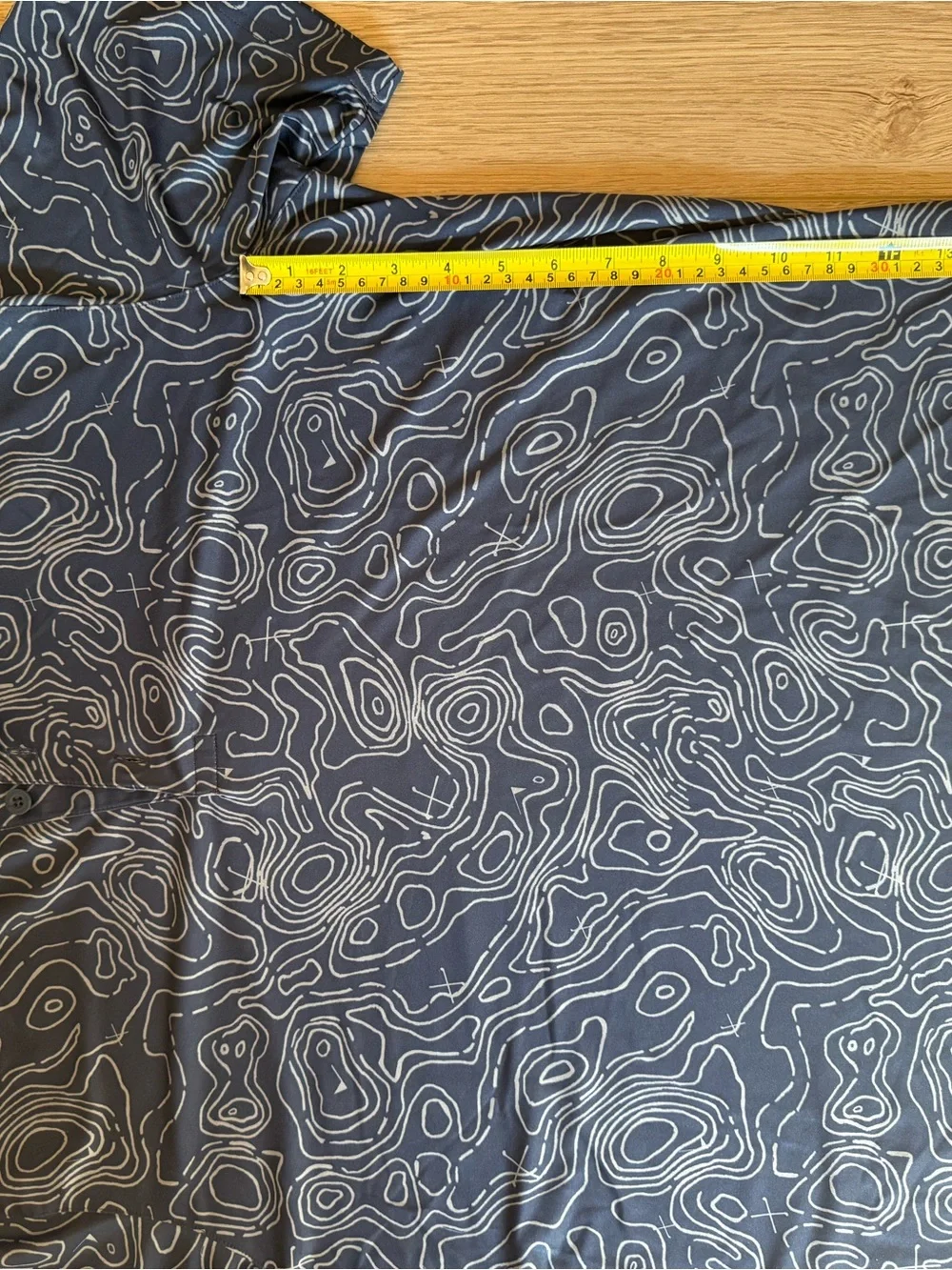 PUMA Golf Men’s Navy Topographic Print Performance Polo Shirt Size Large